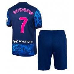 Fotbollsset Barn Atletico Madrid Antoine Griezmann #7 Tredje Tröja 2024-25 Mini-Kit Kortärmad (+ korta byxor)