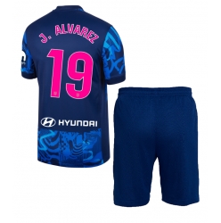 Fotbollsset Barn Atletico Madrid Julian Alvarez #19 Tredje Tröja 2024-25 Mini-Kit Kortärmad (+ korta byxor)