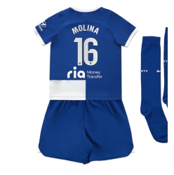 Fotbollsset Barn Atletico Madrid Nahuel Molina #16 Bortatröja 2023-24 Mini-Kit Kortärmad (+ korta byxor)