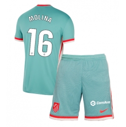 Fotbollsset Barn Atletico Madrid Nahuel Molina #16 Bortatröja 2024-25 Mini-Kit Kortärmad (+ korta byxor)