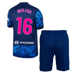 Fotbollsset Barn Atletico Madrid Nahuel Molina #16 Tredje Tröja 2024-25 Mini-Kit Kortärmad (+ korta byxor)