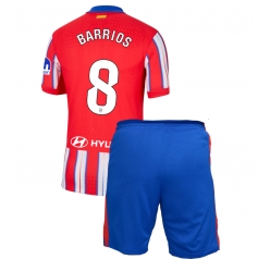 Fotbollsset Barn Atletico Madrid Pablo Barrios #8 Hemmatröja 2024-25 Mini-Kit Kortärmad (+ korta byxor)