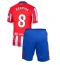 Fotbollsset Barn Atletico Madrid Pablo Barrios #8 Hemmatröja 2024-25 Mini-Kit Kortärmad (+ korta byxor)