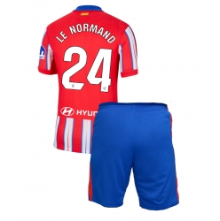 Fotbollsset Barn Atletico Madrid Robin Le Normand #24 Hemmatröja 2024-25 Mini-Kit Kortärmad (+ korta byxor)