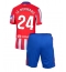 Fotbollsset Barn Atletico Madrid Robin Le Normand #24 Hemmatröja 2024-25 Mini-Kit Kortärmad (+ korta byxor)