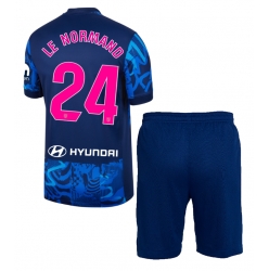 Fotbollsset Barn Atletico Madrid Robin Le Normand #24 Tredje Tröja 2024-25 Mini-Kit Kortärmad (+ korta byxor)