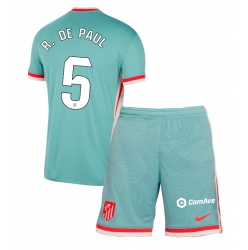 Fotbollsset Barn Atletico Madrid Rodrigo De Paul #5 Bortatröja 2024-25 Mini-Kit Kortärmad (+ korta byxor)