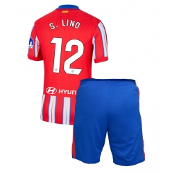 Fotbollsset Barn Atletico Madrid Samuel Lino #12 Hemmatröja 2024-25 Mini-Kit Kortärmad (+ korta byxor)