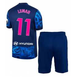 Fotbollsset Barn Atletico Madrid Thomas Lemar #11 Tredje Tröja 2024-25 Mini-Kit Kortärmad (+ korta byxor)