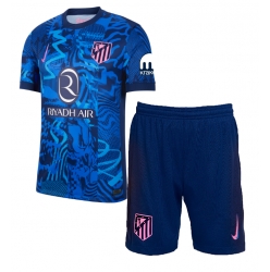 Fotbollsset Barn Atletico Madrid Tredje Tröja 2024-25 Mini-Kit Kortärmad (+ korta byxor)