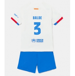 Fotbollsset Barn Barcelona Alejandro Balde #3 Bortatröja 2023-24 Mini-Kit Kortärmad (+ korta byxor)