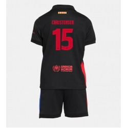 Fotbollsset Barn Barcelona Andreas Christensen #15 Bortatröja 2024-25 Mini-Kit Kortärmad (+ korta byxor)