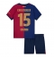 Fotbollsset Barn Barcelona Andreas Christensen #15 Hemmatröja 2024-25 Mini-Kit Kortärmad (+ korta byxor)