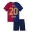 Fotbollsset Barn Barcelona Dani Olmo #20 Hemmatröja 2024-25 Mini-Kit Kortärmad (+ korta byxor)