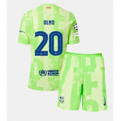 Fotbollsset Barn Barcelona Dani Olmo #20 Tredje Tröja 2024-25 Mini-Kit Kortärmad (+ korta byxor)