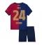 Fotbollsset Barn Barcelona Eric Garcia #24 Hemmatröja 2024-25 Mini-Kit Kortärmad (+ korta byxor)