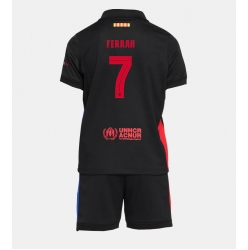 Fotbollsset Barn Barcelona Ferran Torres #7 Bortatröja 2024-25 Mini-Kit Kortärmad (+ korta byxor)