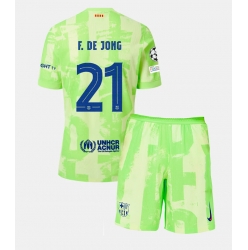 Fotbollsset Barn Barcelona Frenkie de Jong #21 Tredje Tröja 2024-25 Mini-Kit Kortärmad (+ korta byxor)