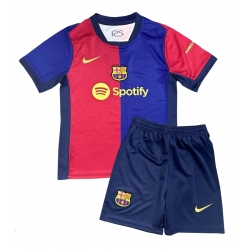 Fotbollsset Barn Barcelona Hemmatröja 2024-25 Mini-Kit Kortärmad (+ korta byxor)