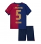 Fotbollsset Barn Barcelona Inigo Martinez #5 Hemmatröja 2024-25 Mini-Kit Kortärmad (+ korta byxor)