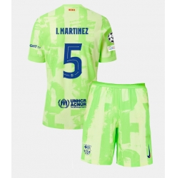 Fotbollsset Barn Barcelona Inigo Martinez #5 Tredje Tröja 2024-25 Mini-Kit Kortärmad (+ korta byxor)