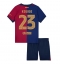 Fotbollsset Barn Barcelona Jules Kounde #23 Hemmatröja 2024-25 Mini-Kit Kortärmad (+ korta byxor)