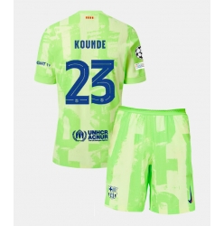 Fotbollsset Barn Barcelona Jules Kounde #23 Tredje Tröja 2024-25 Mini-Kit Kortärmad (+ korta byxor)