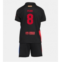 Fotbollsset Barn Barcelona Pedri Gonzalez #8 Bortatröja 2024-25 Mini-Kit Kortärmad (+ korta byxor)