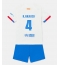 Fotbollsset Barn Barcelona Ronald Araujo #4 Bortatröja 2023-24 Mini-Kit Kortärmad (+ korta byxor)