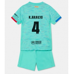 Fotbollsset Barn Barcelona Ronald Araujo #4 Tredje Tröja 2023-24 Mini-Kit Kortärmad (+ korta byxor)