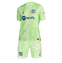 Fotbollsset Barn Barcelona Tredje Tröja 2024-25 Mini-Kit Kortärmad (+ korta byxor)