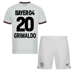 Fotbollsset Barn Bayer Leverkusen Alejandro Grimaldo #20 Bortatröja 2023-24 Mini-Kit Kortärmad (+ korta byxor)