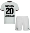 Fotbollsset Barn Bayer Leverkusen Alejandro Grimaldo #20 Bortatröja 2023-24 Mini-Kit Kortärmad (+ korta byxor)