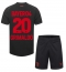 Fotbollsset Barn Bayer Leverkusen Alejandro Grimaldo #20 Hemmatröja 2023-24 Mini-Kit Kortärmad (+ korta byxor)