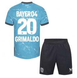 Fotbollsset Barn Bayer Leverkusen Alejandro Grimaldo #20 Tredje Tröja 2023-24 Mini-Kit Kortärmad (+ korta byxor)