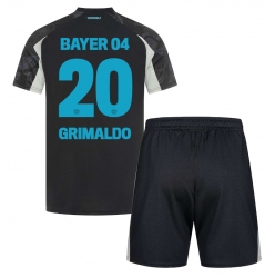 Fotbollsset Barn Bayer Leverkusen Alejandro Grimaldo #20 Tredje Tröja 2024-25 Mini-Kit Kortärmad (+ korta byxor)