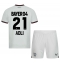 Fotbollsset Barn Bayer Leverkusen Amine Adli #21 Bortatröja 2023-24 Mini-Kit Kortärmad (+ korta byxor)