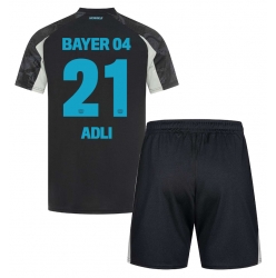 Fotbollsset Barn Bayer Leverkusen Amine Adli #21 Tredje Tröja 2024-25 Mini-Kit Kortärmad (+ korta byxor)