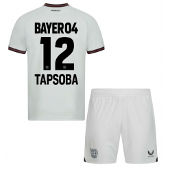 Fotbollsset Barn Bayer Leverkusen Edmond Tapsoba #12 Bortatröja 2023-24 Mini-Kit Kortärmad (+ korta byxor)