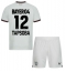 Fotbollsset Barn Bayer Leverkusen Edmond Tapsoba #12 Bortatröja 2023-24 Mini-Kit Kortärmad (+ korta byxor)