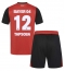 Fotbollsset Barn Bayer Leverkusen Edmond Tapsoba #12 Hemmatröja 2024-25 Mini-Kit Kortärmad (+ korta byxor)