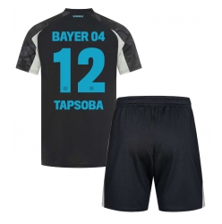 Fotbollsset Barn Bayer Leverkusen Edmond Tapsoba #12 Tredje Tröja 2024-25 Mini-Kit Kortärmad (+ korta byxor)