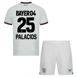 Fotbollsset Barn Bayer Leverkusen Exequiel Palacios #25 Bortatröja 2023-24 Mini-Kit Kortärmad (+ korta byxor)