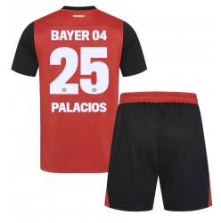 Fotbollsset Barn Bayer Leverkusen Exequiel Palacios #25 Hemmatröja 2024-25 Mini-Kit Kortärmad (+ korta byxor)