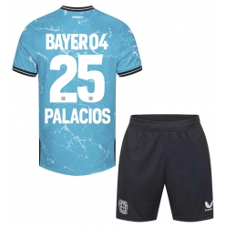 Fotbollsset Barn Bayer Leverkusen Exequiel Palacios #25 Tredje Tröja 2023-24 Mini-Kit Kortärmad (+ korta byxor)