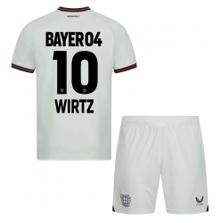 Fotbollsset Barn Bayer Leverkusen Florian Wirtz #10 Bortatröja 2023-24 Mini-Kit Kortärmad (+ korta byxor)