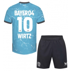 Fotbollsset Barn Bayer Leverkusen Florian Wirtz #10 Tredje Tröja 2023-24 Mini-Kit Kortärmad (+ korta byxor)