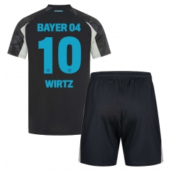 Fotbollsset Barn Bayer Leverkusen Florian Wirtz #10 Tredje Tröja 2024-25 Mini-Kit Kortärmad (+ korta byxor)