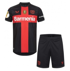 Fotbollsset Barn Bayer Leverkusen Hemmatröja 2023-24 Mini-Kit Kortärmad (+ korta byxor)