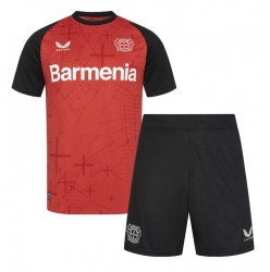 Fotbollsset Barn Bayer Leverkusen Hemmatröja 2024-25 Mini-Kit Kortärmad (+ korta byxor)